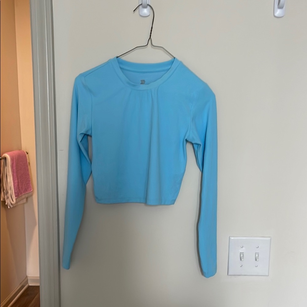 Women's Blue Long Sleeve Top